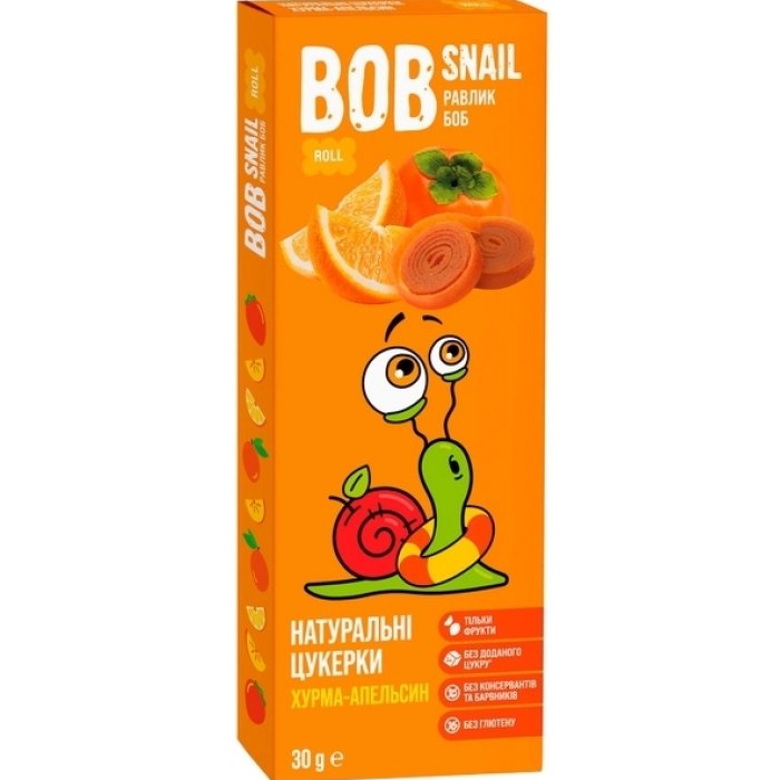 Натуральные конфеты Bob Snail Хурма-Апельсин, 30 г - 